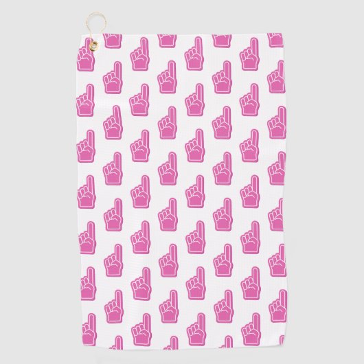 We zijn #1! Sport Finger School Fan Team Spirit Fu Golfhanddoek (Voorkant)