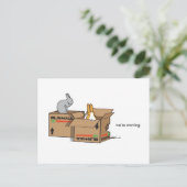 WE ZIJN AAN HET BEWEGEN AANKONDIGINGSKAART (Staand voorkant)