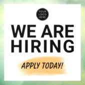 We zijn aan het werven. Bewerbung heute. Raamfolie Raamsticker (Vel 3)