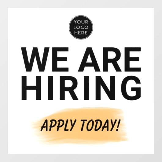 We zijn aan het werven. Solliciteer vandaag nog. V Raamsticker (Vel)