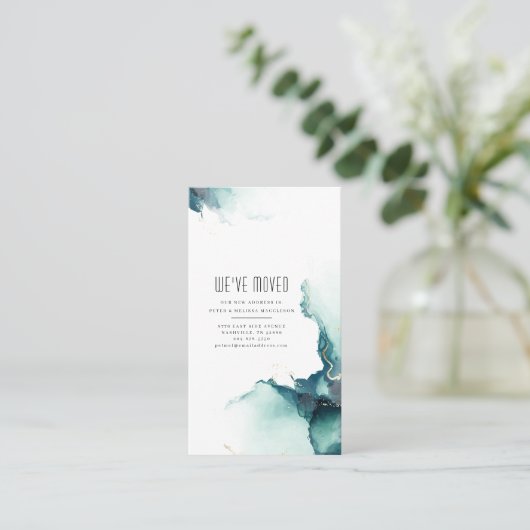 We zijn Abstract verhuisd Visitekaartje (Staand voorkant)