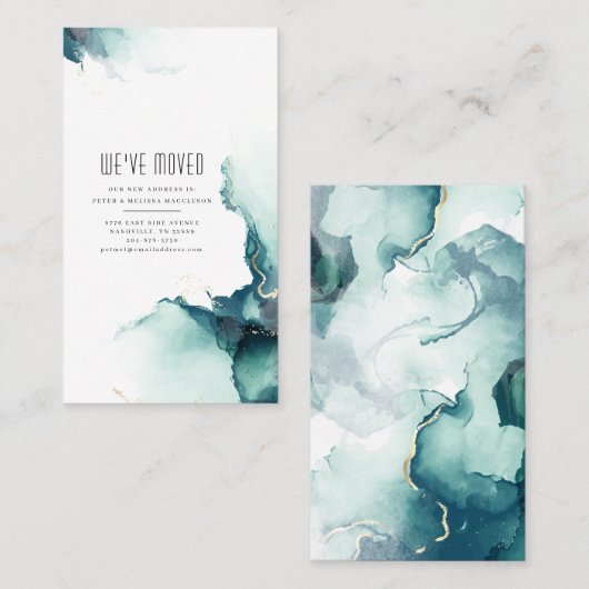 We zijn Abstract verhuisd Visitekaartje (Voorkant / Achterkant)