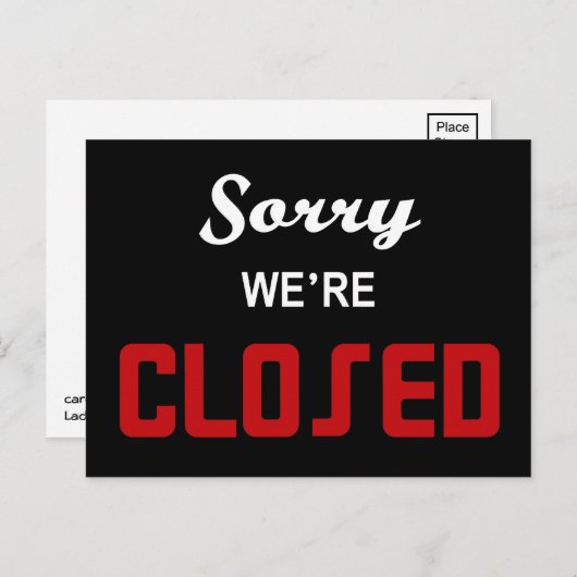 We zijn afgelopen briefkaart (Voorkant / Achterkant)