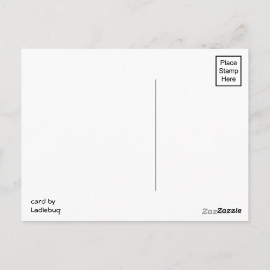 We zijn afgelopen briefkaart (Achterkant)