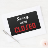We zijn afgelopen rechthoekige sticker (Envelop)
