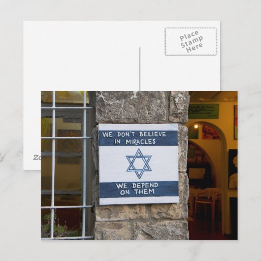 We zijn afhankelijk van wonderen briefkaart (Voorkant / Achterkant)