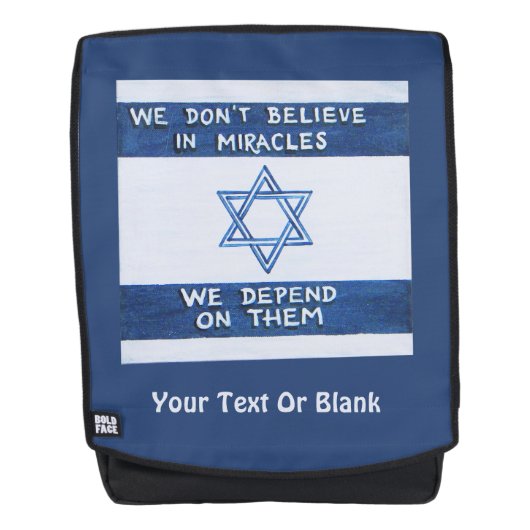 We zijn afhankelijk van wonderen rugtassen (Voorkant)