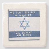 We zijn afhankelijk van wonderen stenen onderzetter (Voorkant)