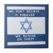 We zijn afhankelijk van wonderen tegeltje (Voorkant)