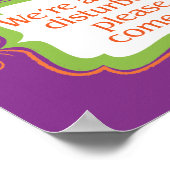 We zijn al vervormd, alsjeblieft, kom je tekenen poster (Hoek)