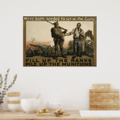 We zijn allebei nodig om de Pistolen te dienen. Poster (Keuken)