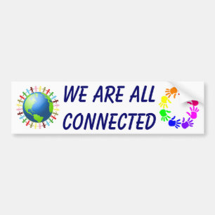 We zijn allemaal aangesloten bumpersticker