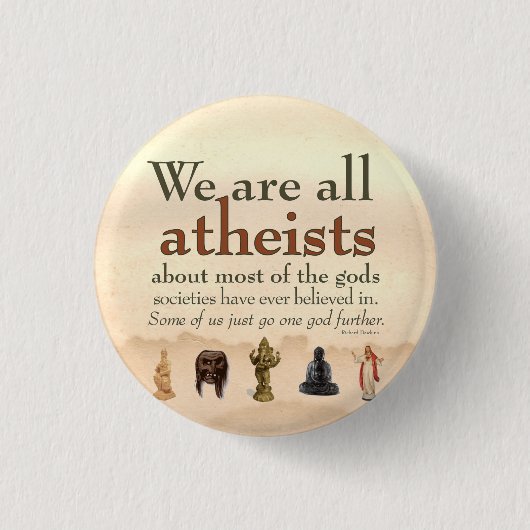 We zijn allemaal atheïst ronde button 3,2 cm (Voorkant)