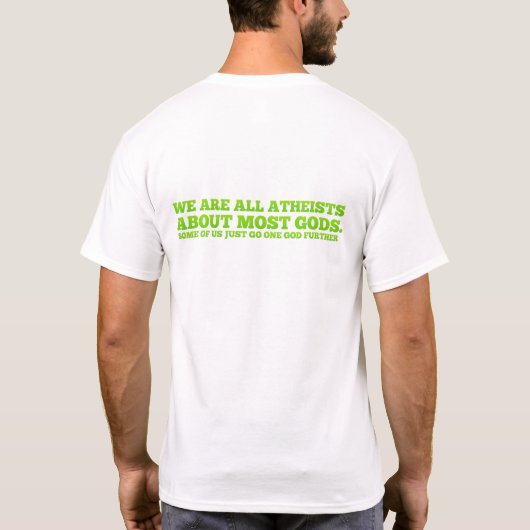 We zijn allemaal atheïst t-shirt (Achterkant)