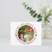 We zijn allemaal behoorlijk boos, je zult er metee briefkaart (Staand voorkant)