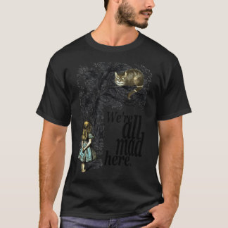 We zijn allemaal boos hier - Alice in Wonderland Q T-shirt