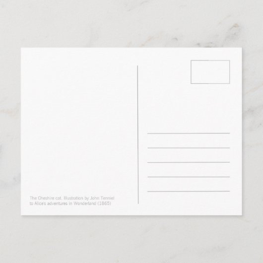 We zijn allemaal boos hier, C0188 Alice Cheshire c Briefkaart (Achterkant)