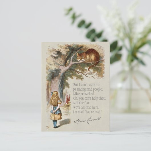 We zijn allemaal boos hier, C0188 Alice Cheshire c Briefkaart (Staand voorkant)