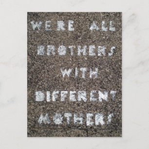 We zijn allemaal broers met verschillende moeders briefkaart
