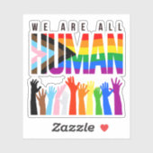 We zijn allemaal de Human Progress Pride Sticker (Vel)