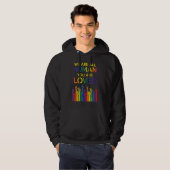 We zijn allemaal de menselijke pride Ally Rainbow  Hoodie (Voorkant volledig)