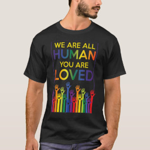 We zijn allemaal de menselijke pride Ally Rainbow  T-shirt