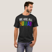 We zijn allemaal de menselijke pride Ally Rainbow  T-shirt (Voorkant volledig)