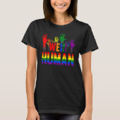 We zijn allemaal de menselijke pride Ally Rainbow  T-shirt (Voorkant)