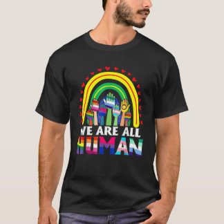 We zijn allemaal de menselijke pride Ally Rainbow  T-shirt