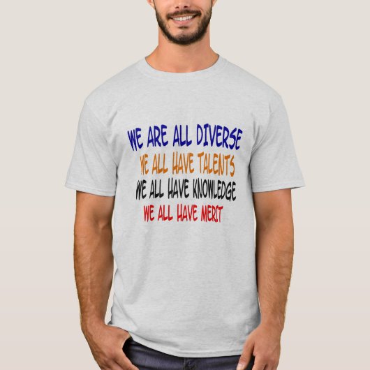 We zijn allemaal divers T-shirt (Voorkant)