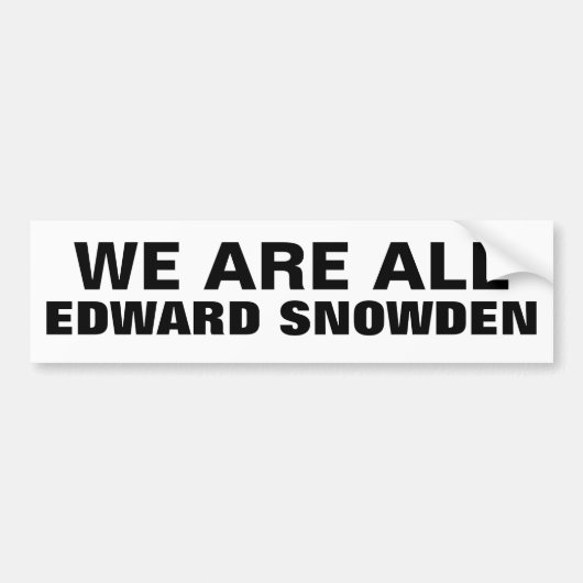 WE ZIJN ALLEMAAL EDWARD SNOWDEN - Bumpersticker (Voorkant)