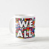 We zijn allemaal één 017 koffiemok (Voorkant links)