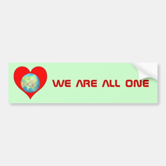 we zijn allemaal één bumper sticker (Voorkant)