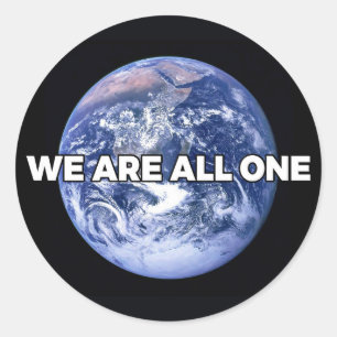 We zijn allemaal één ronde sticker