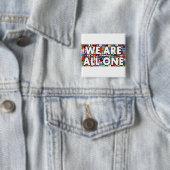 We zijn allemaal één vierkante button 5,1 cm (In situ)