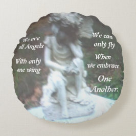 WE ZIJN ALLEMAAL ENGELEN Rond Kussen