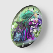 We zijn allemaal gek hier Cat Clock Ronde Klok (Hoek)