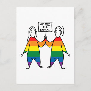 We zijn allemaal gelijk briefkaart