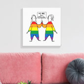 We zijn allemaal gelijk canvas afdruk (Insitu (Woonkamer))