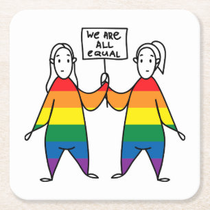 We zijn allemaal gelijk kartonnen onderzetters