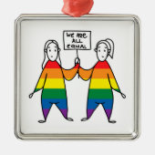 We zijn allemaal gelijk metalen ornament (Voorkant)