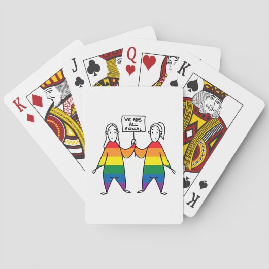We zijn allemaal gelijk pokerkaarten (Achterkant)