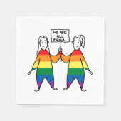 We zijn allemaal gelijk servet (Voorkant)