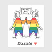 We zijn allemaal gelijk sticker (Vel)