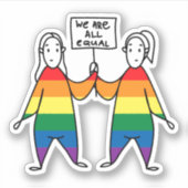 We zijn allemaal gelijk sticker (Voorkant)