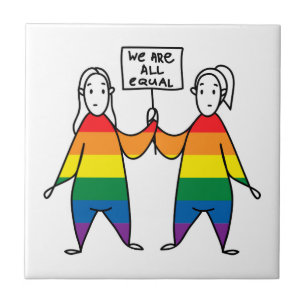 We zijn allemaal gelijk tegeltje