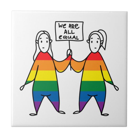 We zijn allemaal gelijk tegeltje (Voorkant)