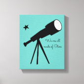 We zijn allemaal gemaakt van Stars telescope quote Canvas Afdruk (Voorkant)