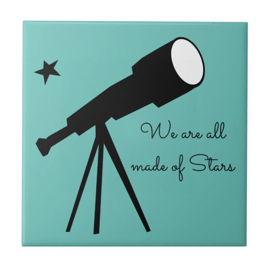 We zijn allemaal gemaakt van Stars telescope quote Tegeltje (Voorkant)