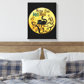 We zijn allemaal hier, Cheshire Cat Canvas Afdruk (Insitu (Slaapkamer))